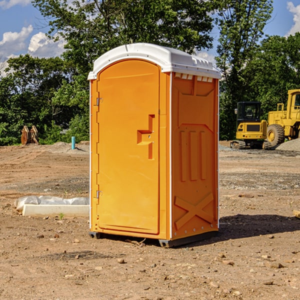 how often are the portable restrooms cleaned and serviced during a rental period in Chapman Ranch